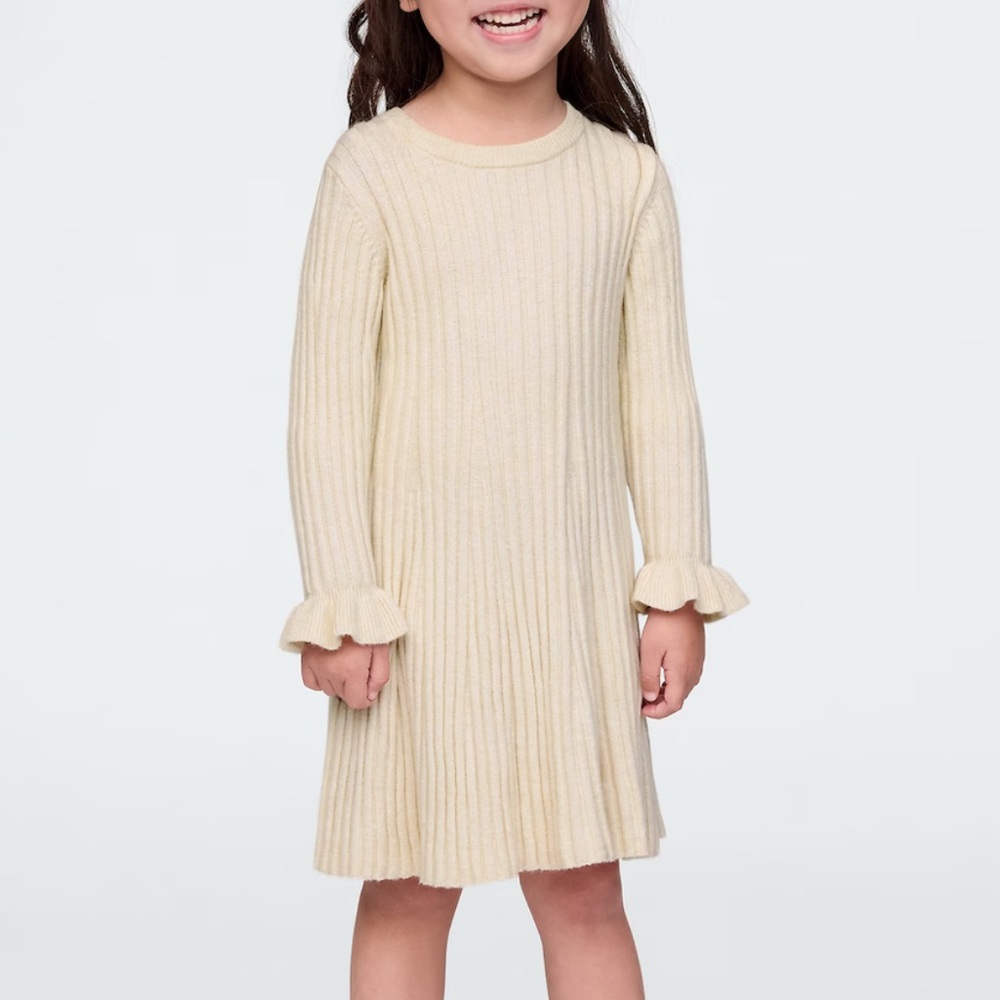 Gap Girls Ruffle Sleeve Sweater Dress
